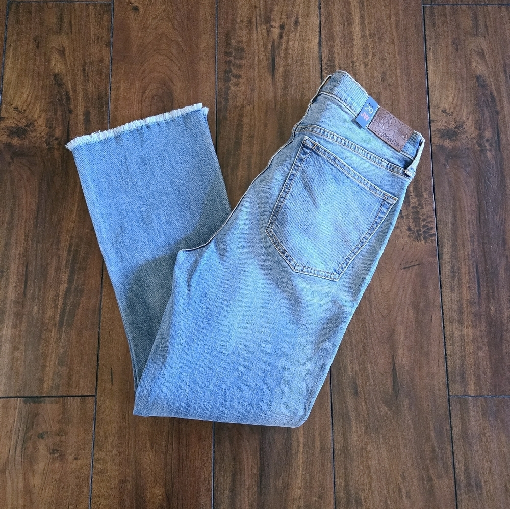 Johnny Was Samira Eyelet Cropped Baby Boot Mid Rise Jeans Embroidered Size 29 - Picture 10 of 16
